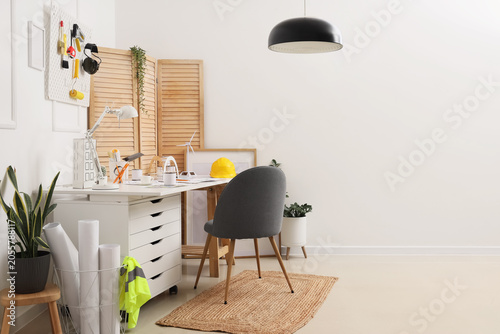 Modern home office interior...
