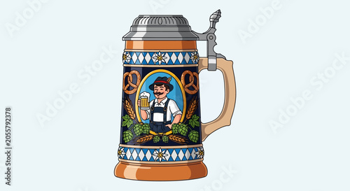 Foto traditional german beer stein