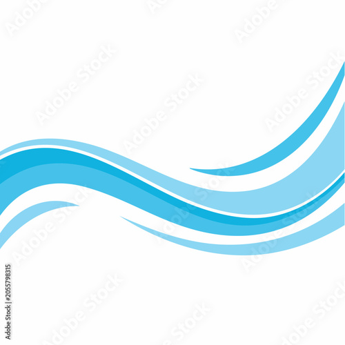 Abstract Blue Waves Background