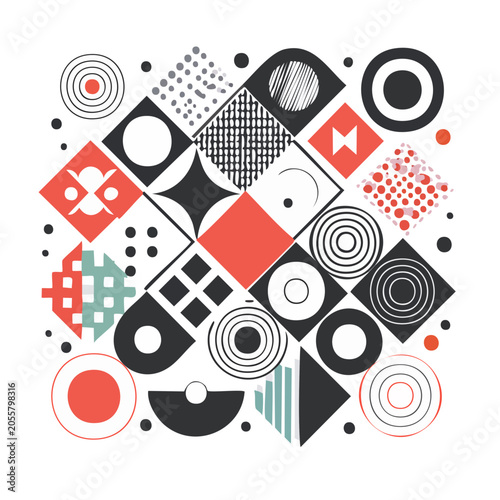 Abstract Geometric Shapes Design