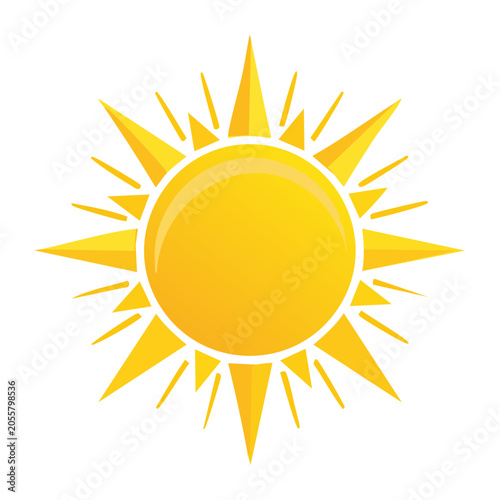 Yellow Sun Vector Illustration