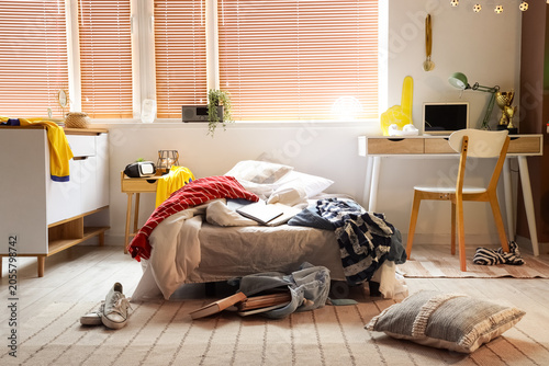 Interior of messy teenagers...