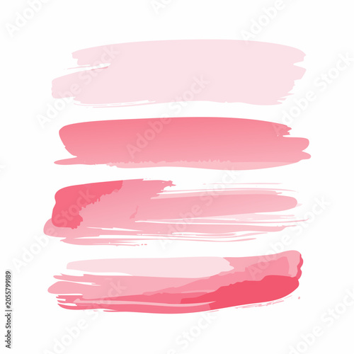 Pink Watercolor Brush Strokes