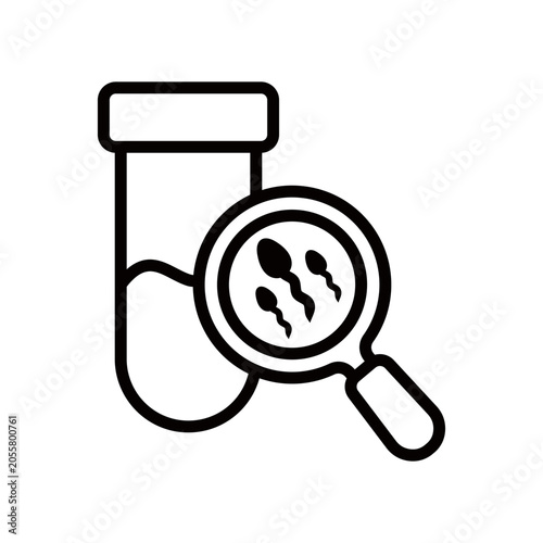 Sperm Examination line icon