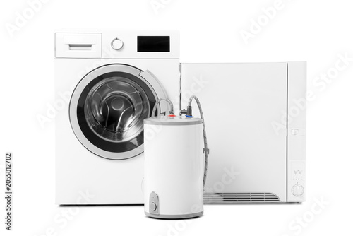 Washing machine with boiler...