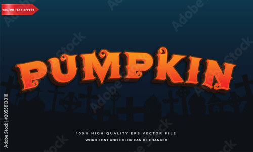 Pumpkin 3d editable text effect