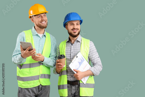 Male engineers with tablet ...