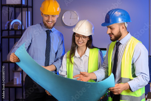 Group of engineers working ...