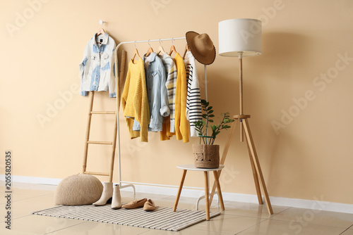 Interior of dressing room w...