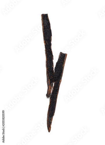 Cut vanilla stick isolated ...