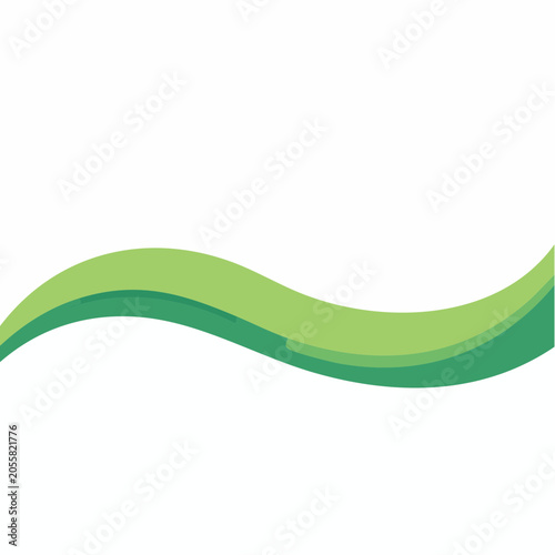 Green Wavy Line Abstract Background