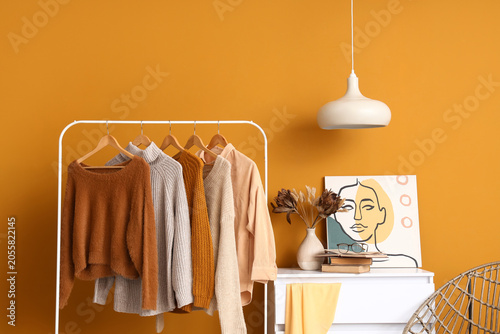Warm autumnal sweaters and ...