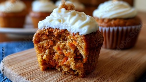 Close-up of a Moist Carrot Muffin / キャロットマフィンの接写