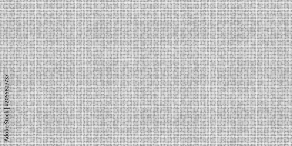 Fototapeta premium Silver mosaic disco ball background with white mirror glitter and light spots texture. Shiny grey tones sequin pattern. Festive fashion decoration. Glam sparkle Christmas wall. Vector illustration.