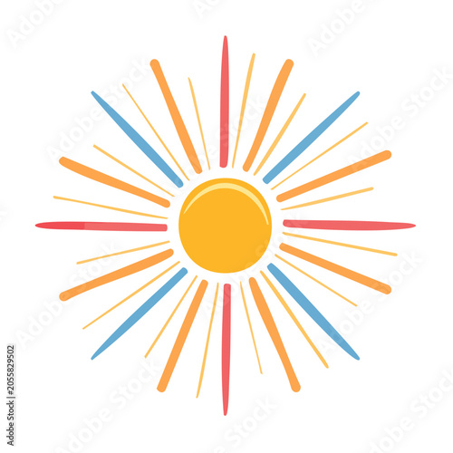 Flat Sun Icon Design