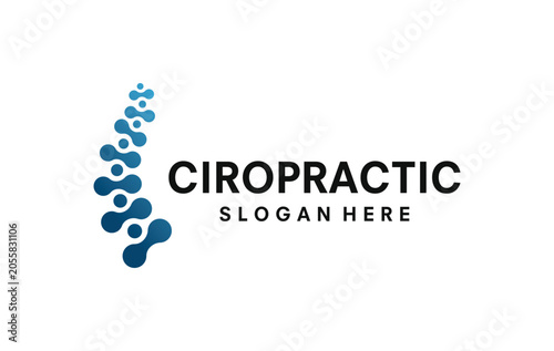Chiropractic logo vector template illustration