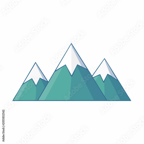 Stylized Mountain Range Illustration