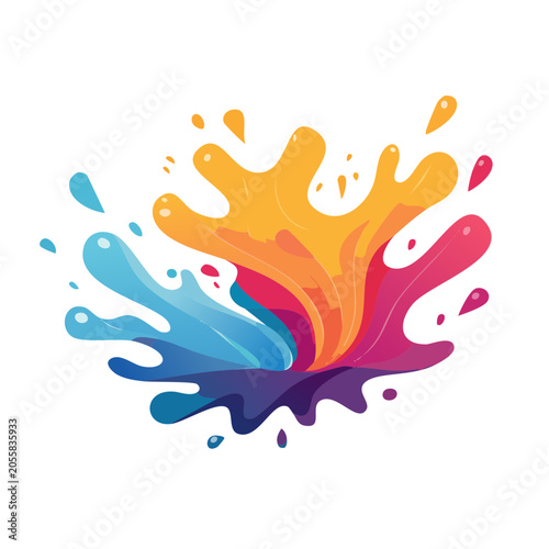 Colorful Abstract Splash Vector Graphic