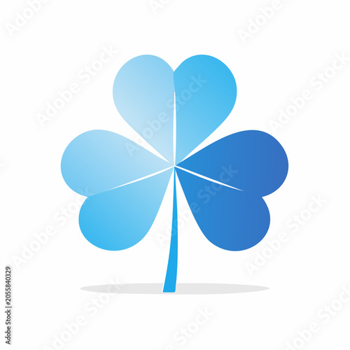 Blue Clover Leaf Icon