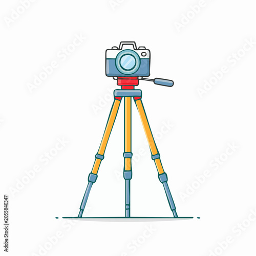 Cartoon Camera on a Tripod