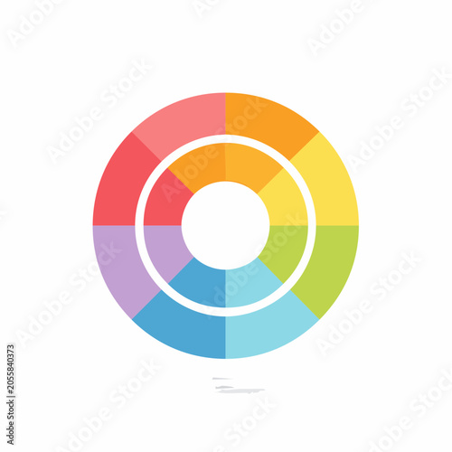 Colorful Color Wheel Diagram