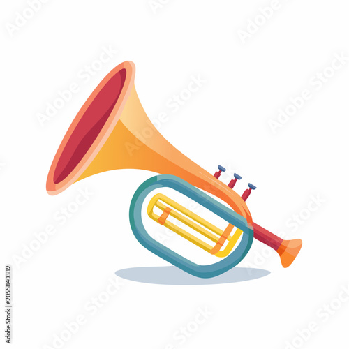 Cartoon Trumpet Illustration