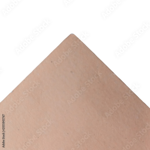 Red isosceles triangle shape isolated on white background