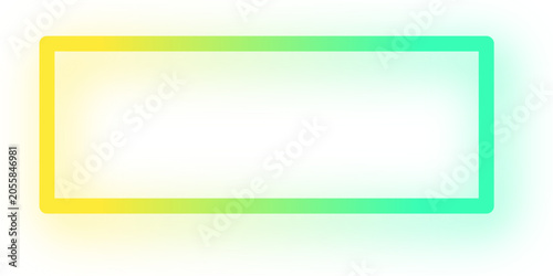 Tableau sur toile Hyphen minus neon glow icon in yellow to green gradient outline with sparkle glow for hyphen minus dash symbol math subtract negative keyboard code and app on transparent background