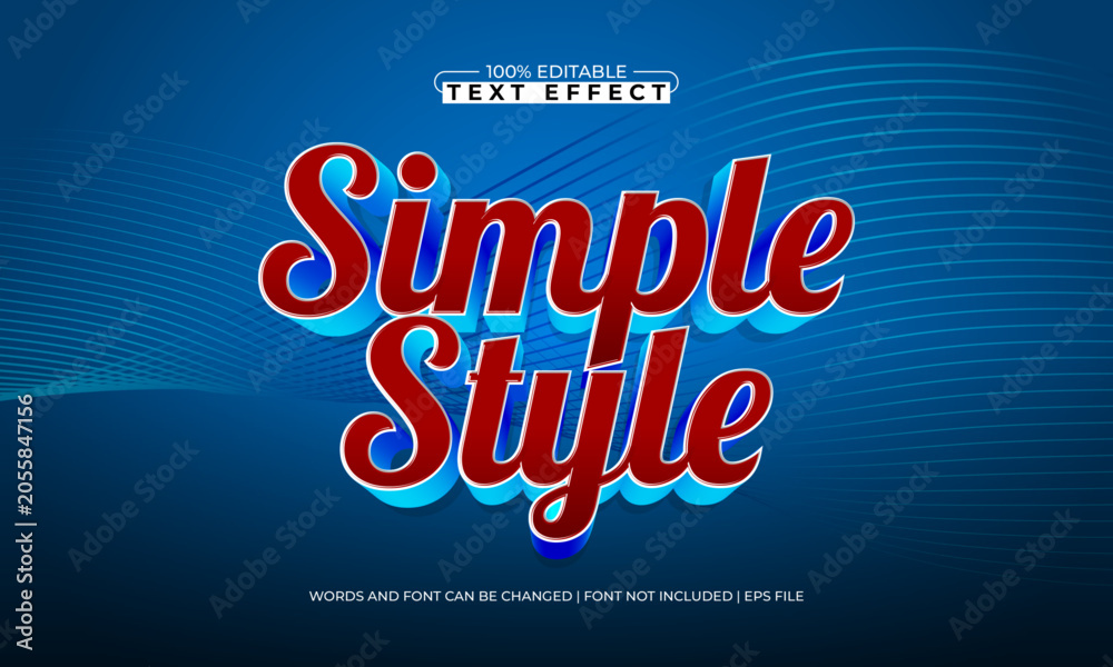 Fototapeta premium Simple Style Editable Text Effect - Elegant Luxury Typography for Premium Branding Design