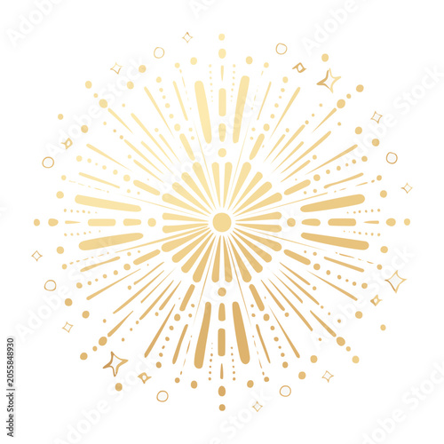 Gold Burst Vector Graphic
