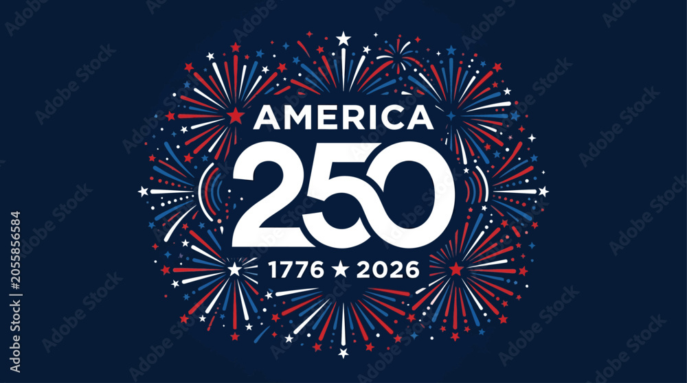 Fototapeta premium America 250 years anniversary, USA Independence, fireworks