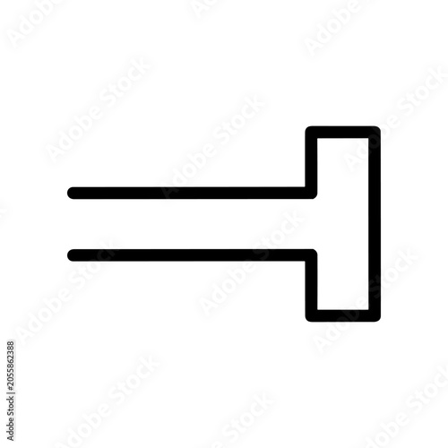 Obraz na plátně Fork tine eating utensil icon.