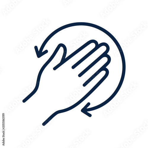 Canvas-taulu Hand with Circular Motion Gesture.