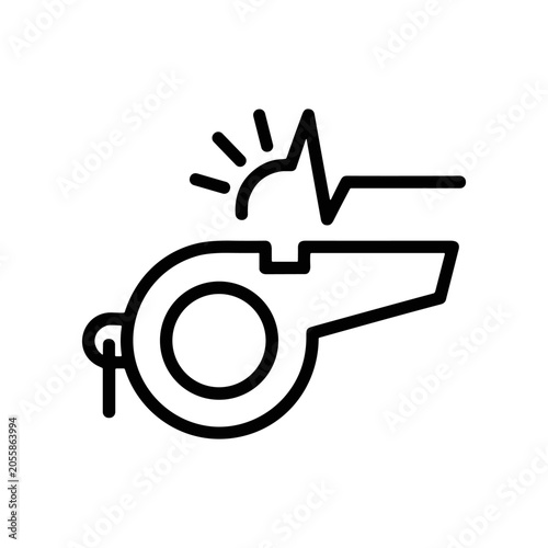 Photos Whistle with sound wave and flash.