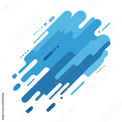 Blue Abstract Shapes Vector Graphic
