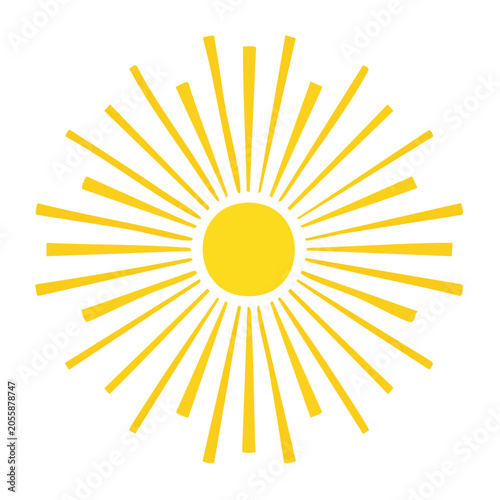 Yellow Sunburst Vector Graphic