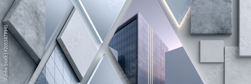 Header template diagonal architecture background modern building