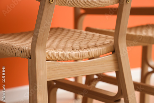 Modern woven rattan chair d...