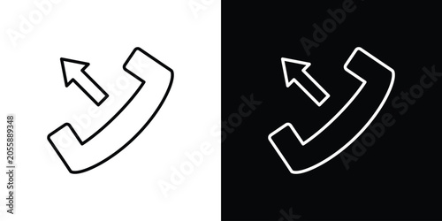 Bild auf Leinwand Call outgoing icon on a white background. Vector Icon Design