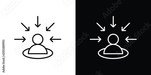 Quadro su tela Centric consumer icon on a white background. Vector Icon Design