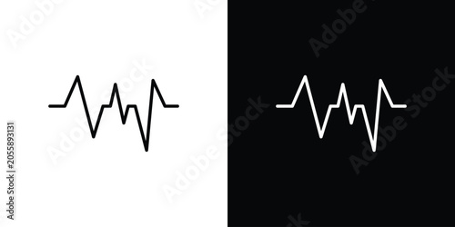 Obraz na plátně Pulse icon on a white background. Vector Icon Design