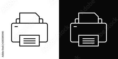 Foto Print icon on a white background. Vector Icon Design