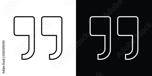 Foto Quote right icon on a white background. Vector Icon Design