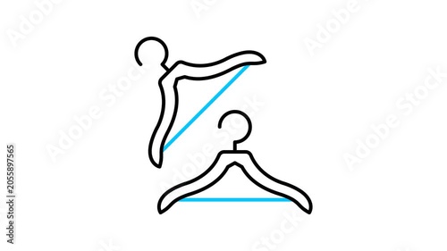 Clothing Hanger Animated Video Icon