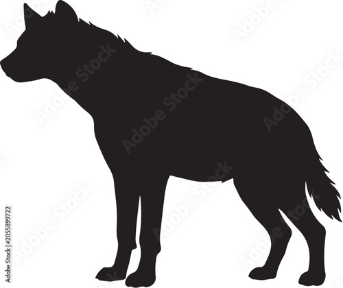 Photos Hyena Black Silhouette Vector African Predator Wildlife Animal Illustration