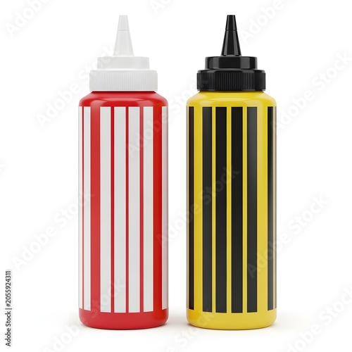 Two 3d printer filament spools in red and black