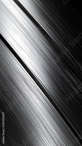 A black and white abstract image with diagonal streaks