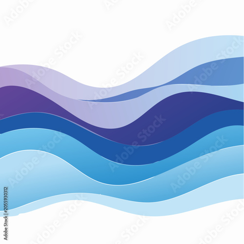 Abstract Blue and Purple Waves Background