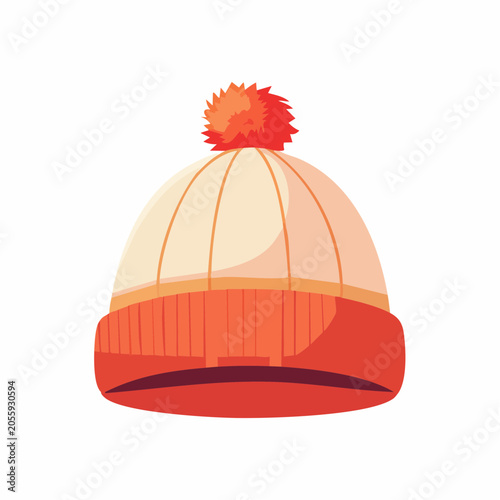 Illustration of a Pom Pom Winter Beanie Hat
