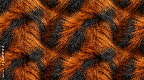 Red River Hog Inspired Seamless Fur Texture Pattern